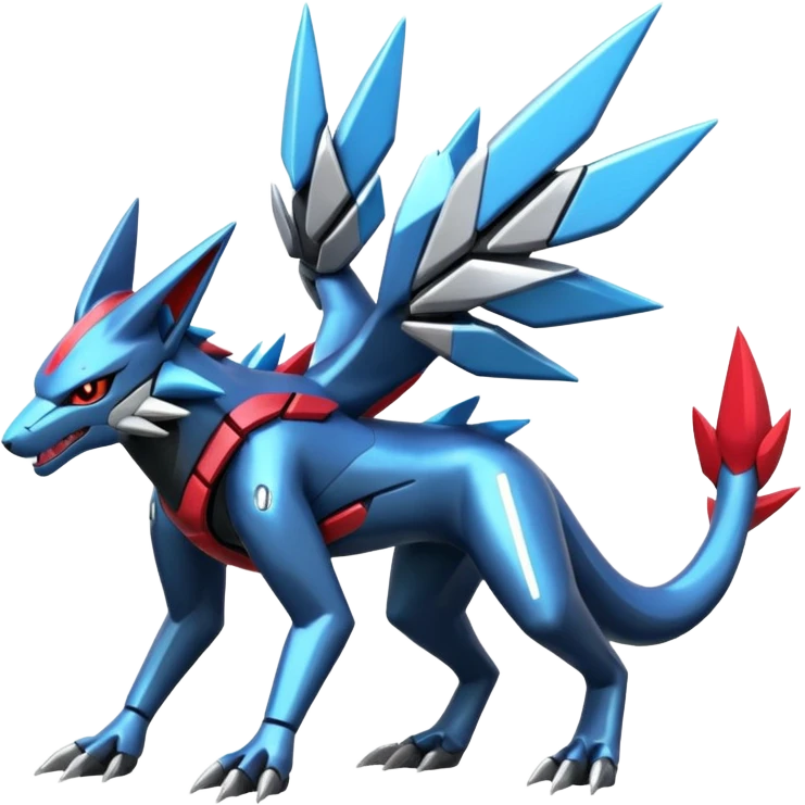 Futuristic Modern Zeraora-Dialga-Zoroark-fusion emoji