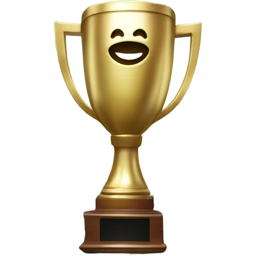 Fantasy football trophy on pile of cash emoji