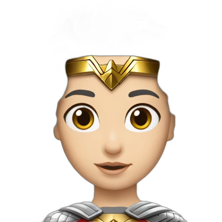 Wonder woman cheveux argentés garçon emoji