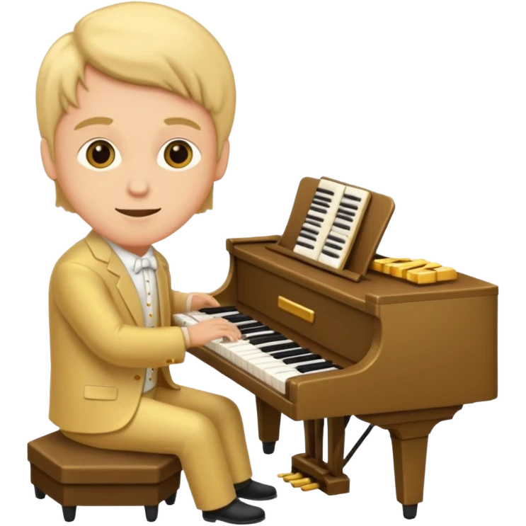 golden musician keyboard emoji
