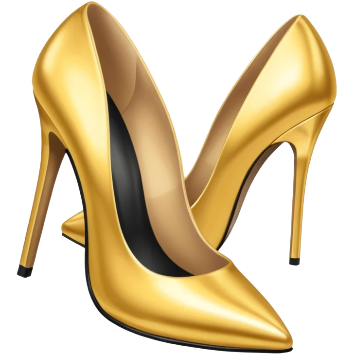 a pair of gold stilettos emoji