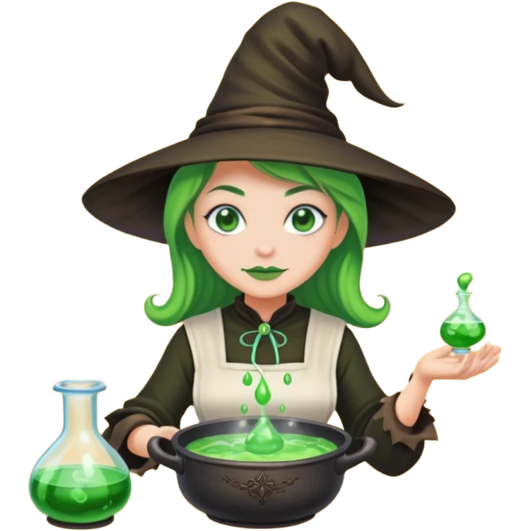 green witch cooking potion emoji