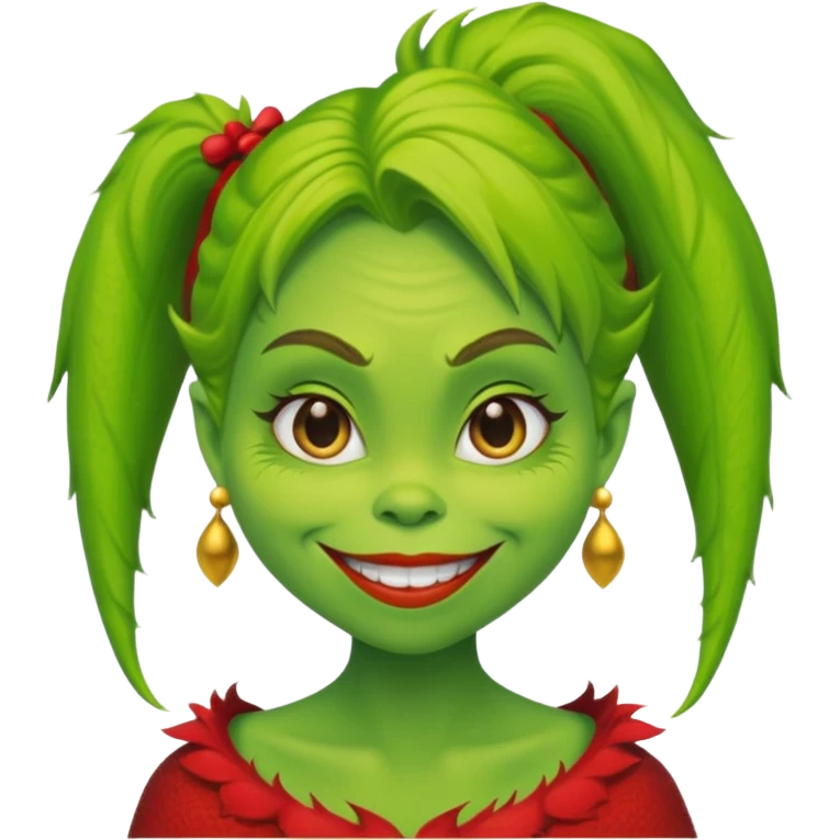 Girl style grinch emoji