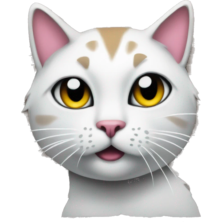 A cat drawing graffiti on a wall emoji