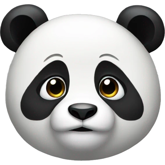 Shy panda emoji