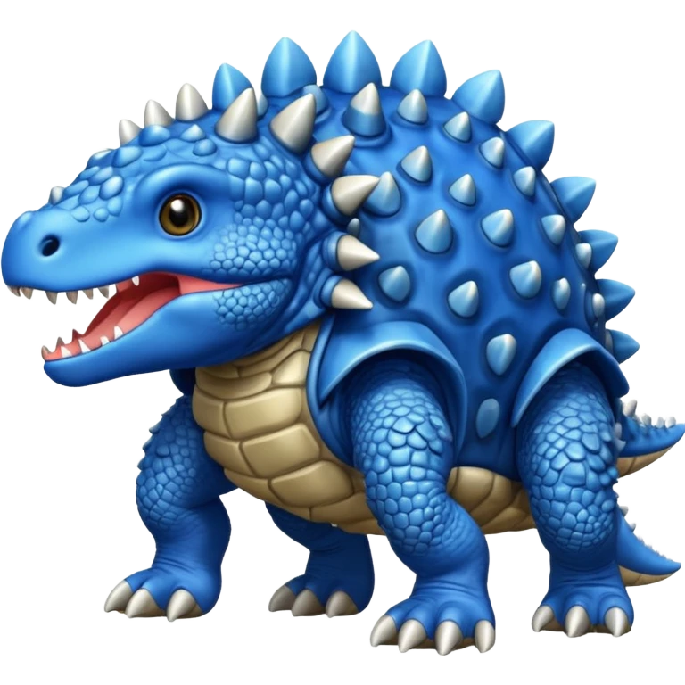Blue baby ankylosaurus emoji