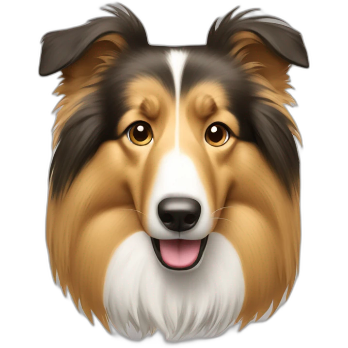 rough collie dog emoji