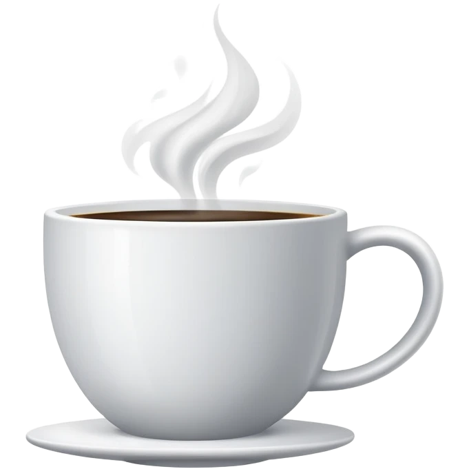 A coffee cup with steam rising emoji