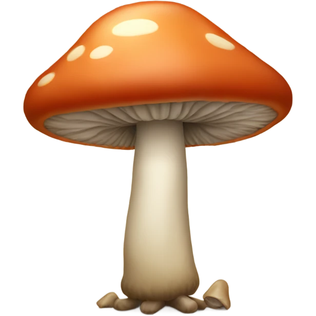 Mushroom with legs, arms and face emoji