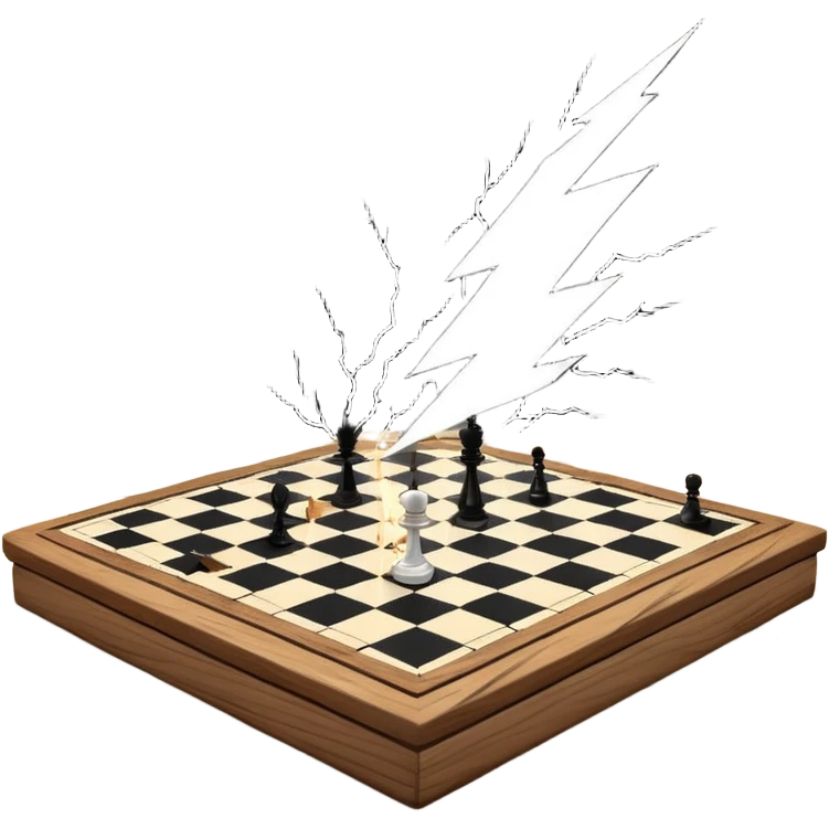 lightning hitting a chess board emoji