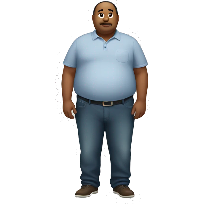 fat man standing emoji