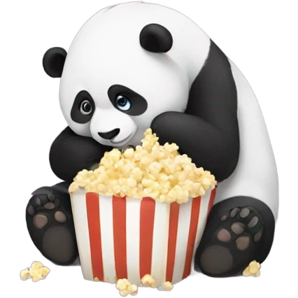 Panda eating popcorn  emoji