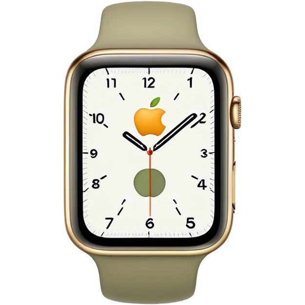 Apple Watch in pale olive  emoji