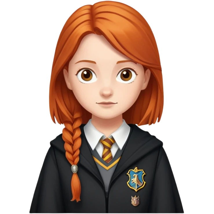 Ginny Weasley in harry potter, wear hogwarts uniform emoji