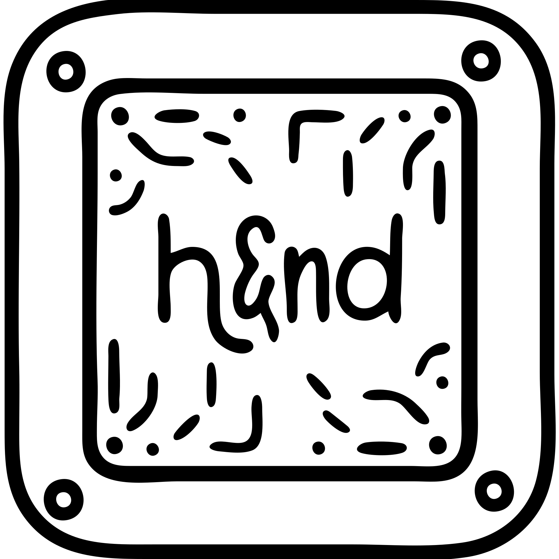 Modern curved CPU processor chip with rounded corners and simple circuit pattern inside. No text, designed as a contemporary app icon emoji