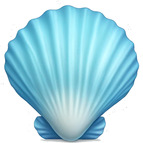 light blue seashell emoji