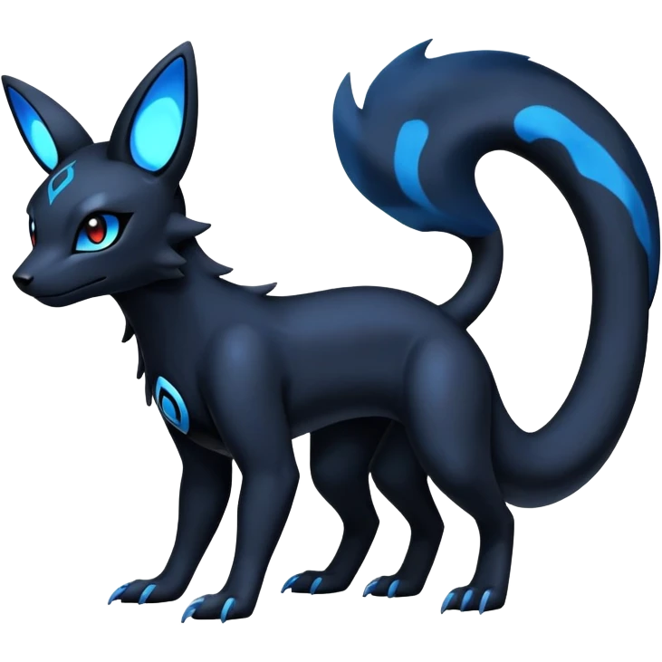 Salandit-Umbreon-Fakémon-hybrid-creature (full body)  emoji