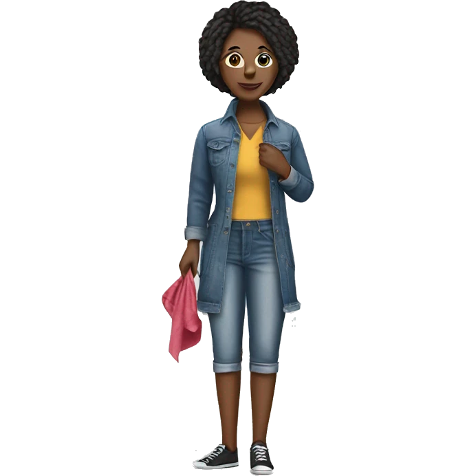 realistic clothing designer with scissors and cloth emoji