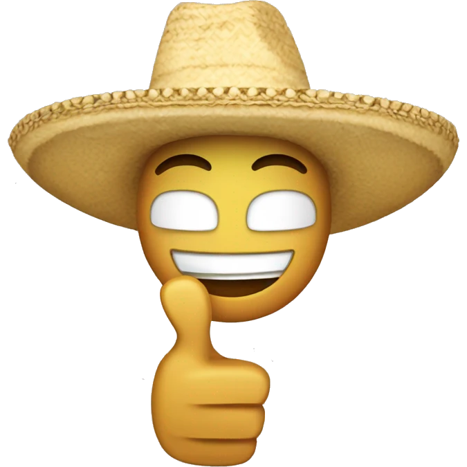 Sombrero thumbs up emoji