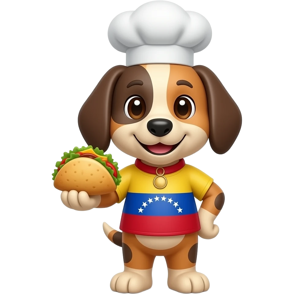 Quiero una mascota para una negocio de una arepa venezolana emoji
