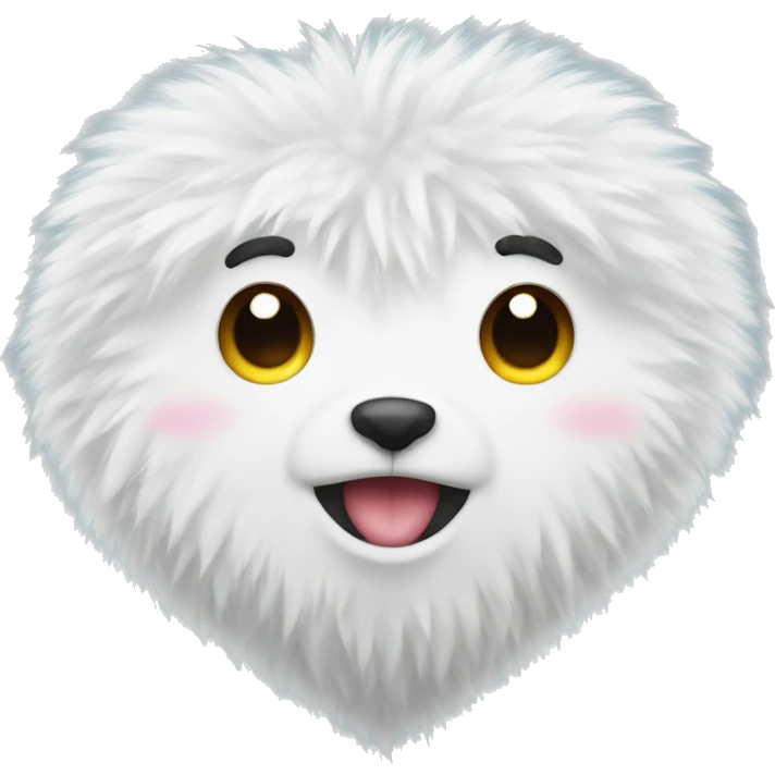 fluffy white heart emoji