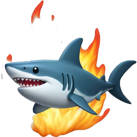 FLAMME EN FORME DE REQUIN emoji
