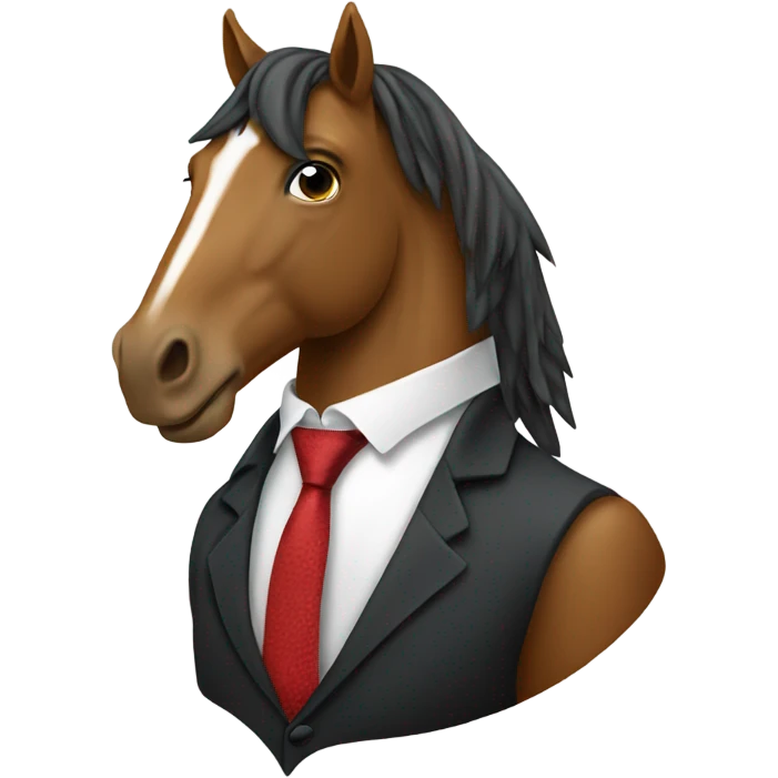 Horse with a tie emoji