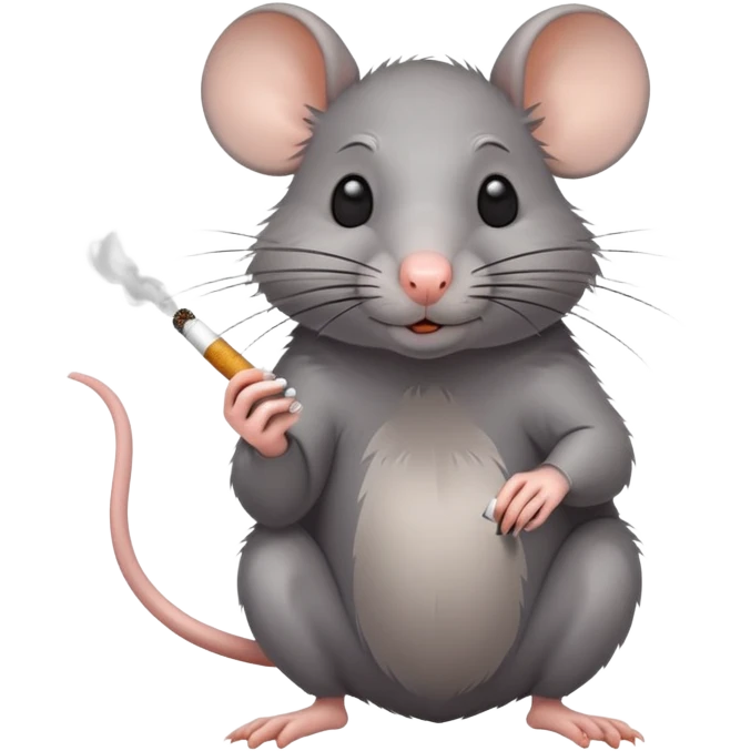 Rat smoking a cigarette emoji