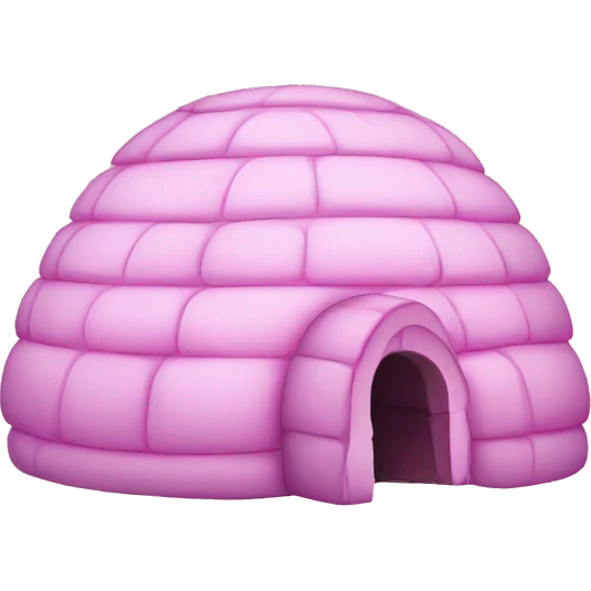 Pink igloo emoji