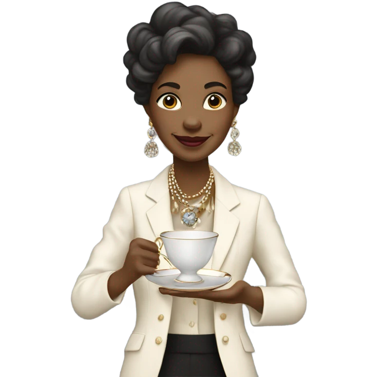 Posh person drinking tea emoji