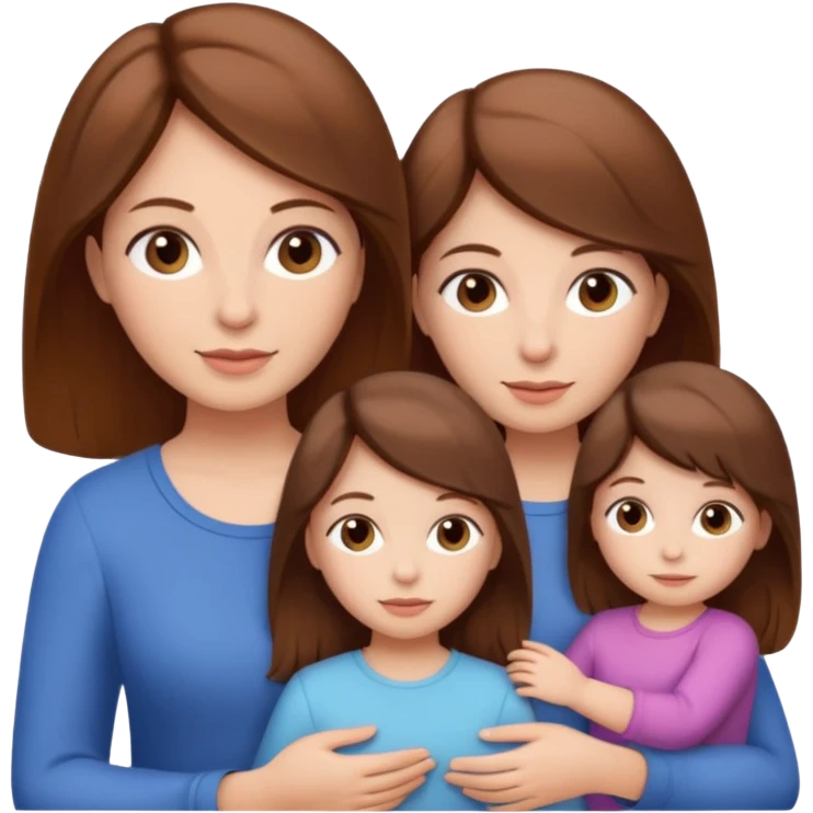 mom with twin girls emoji