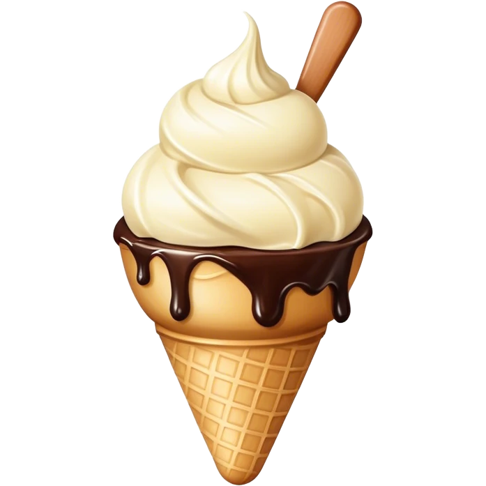 Curvy ice cream  emoji