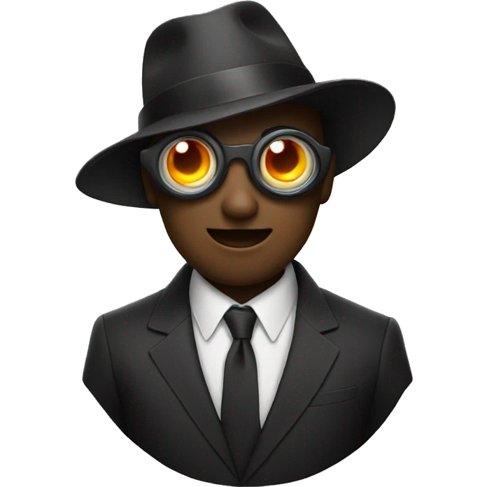 A black hole wearing a suit  emoji
