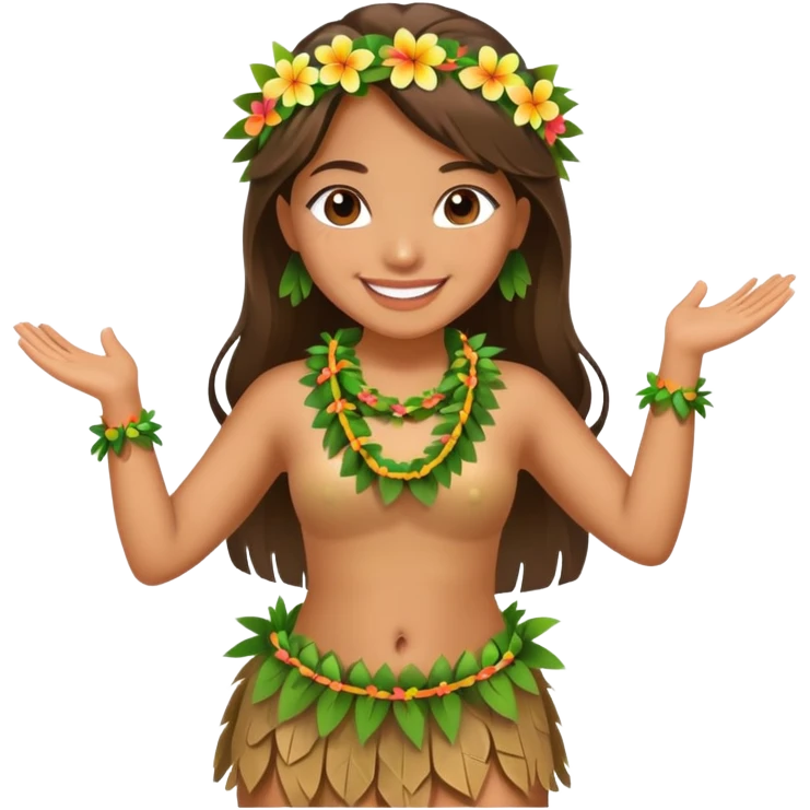 Hula girl emoji