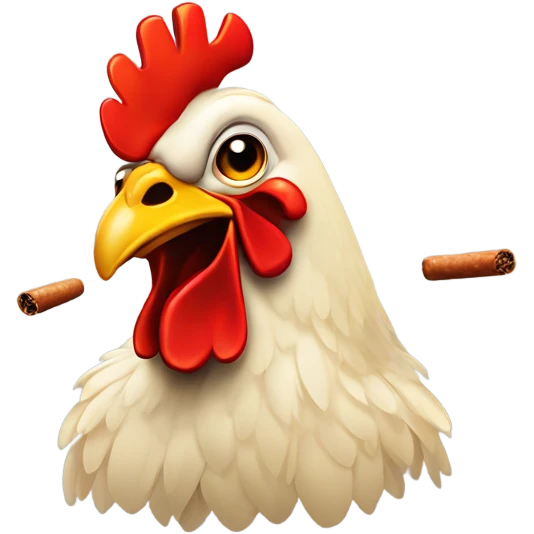 pollo flores y cigarro emoji