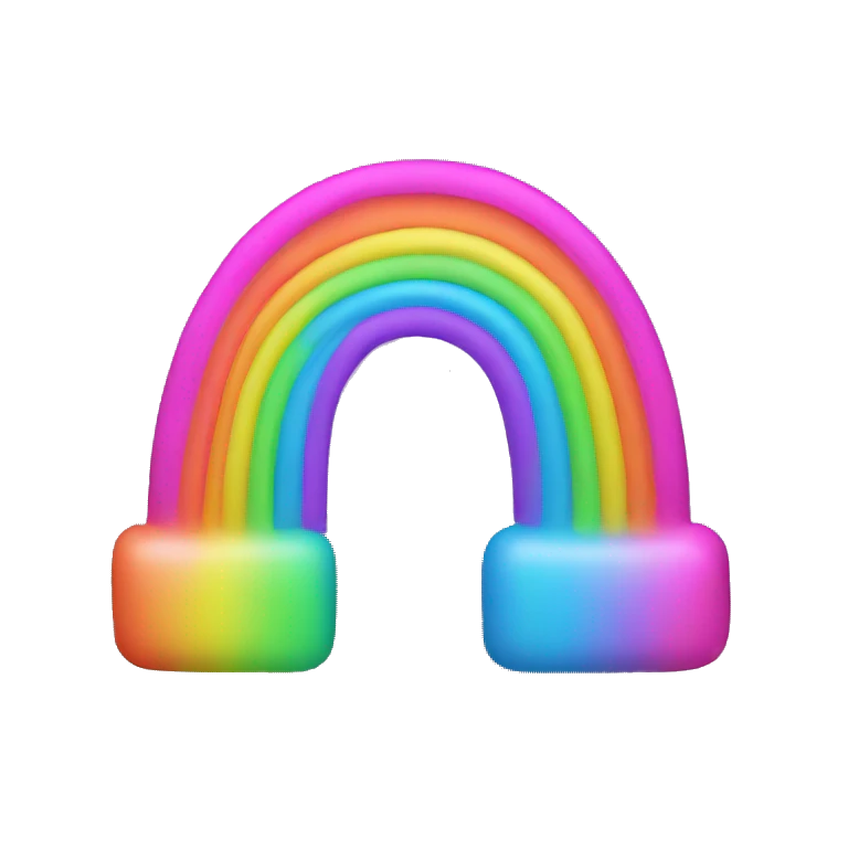 Neon rainbow  emoji