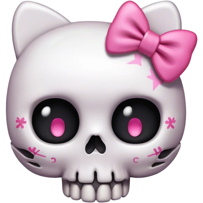 Hello kitty skull emoji