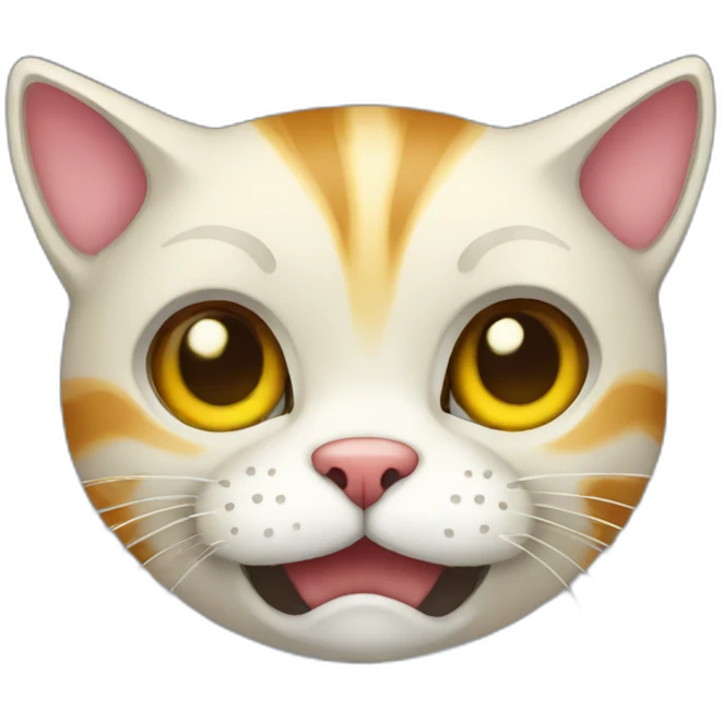 cat with skeleton body and heart emoji