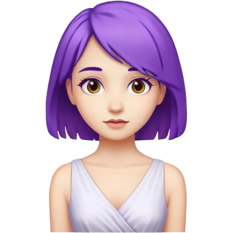 Mor saçlı kız elbise beyaz 

 emoji