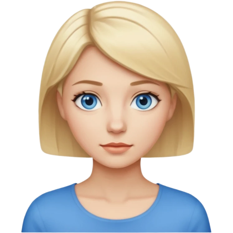 woman short blond hair emoji