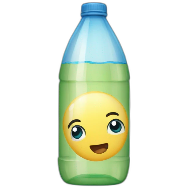 Botella de agua sin persona solo el objeto emoji