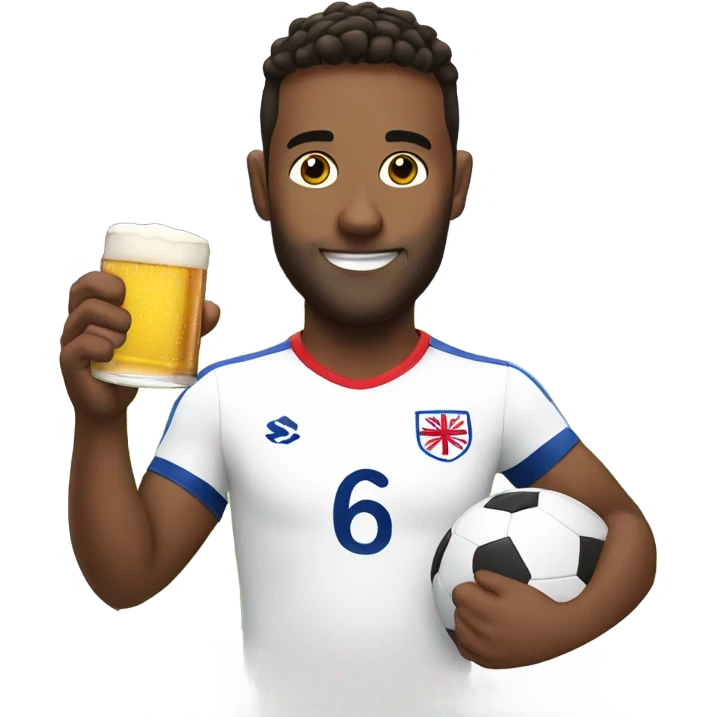 England footballer with beer emoji