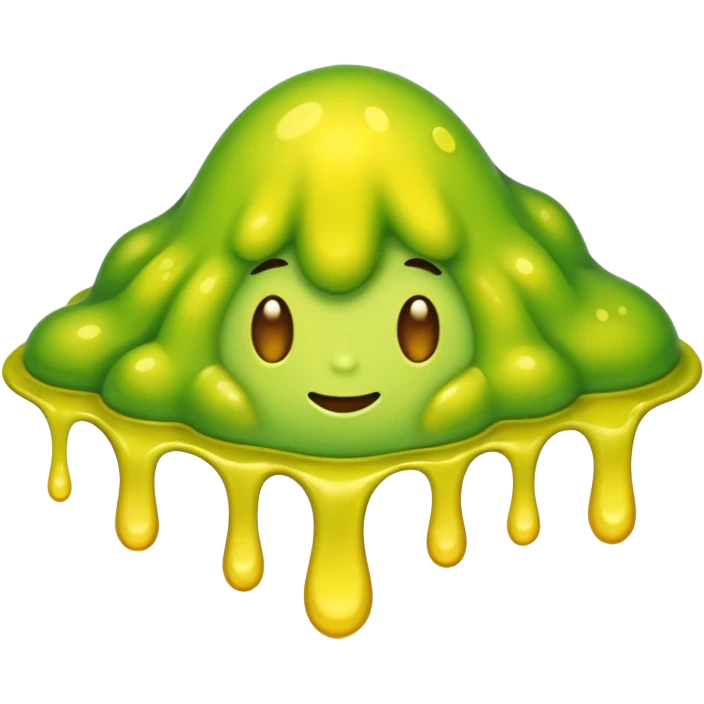 a slimy yellow-green stain emoji