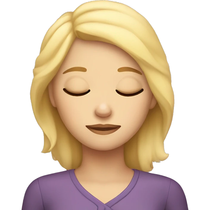 Blonde girl sleeping emoji