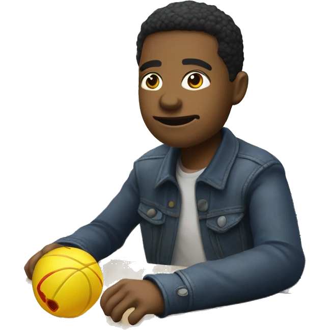 Garçon en train de jouer à PS4  emoji
