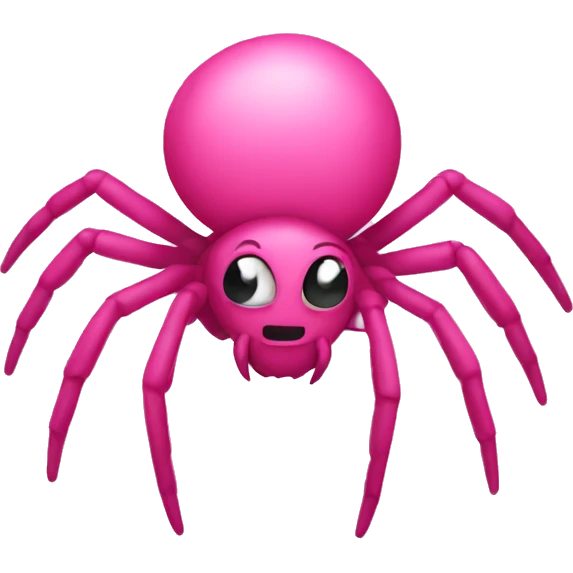 A pink spider  emoji