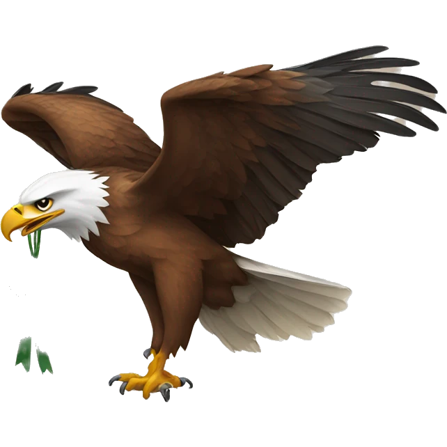 Eagle with bow emoji