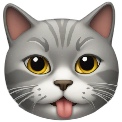 The guilty smoking cat emoji