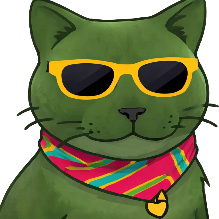 Cat with sunglasses emoji