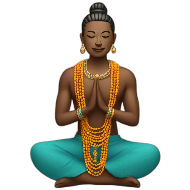 namaste with beads emoji